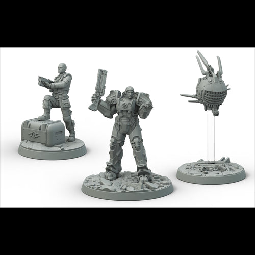 Fallout: Wasteland Warfare - Brotherhood of Steel Knight: Captain Cade, Paladin Danse - Red Goblin