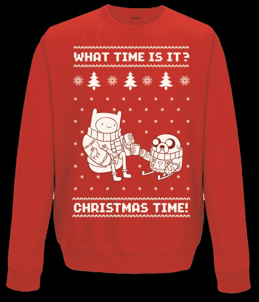 Adventure Time - Christmas Time Sweatshirt - Red Goblin