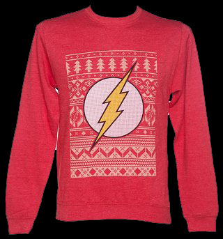 Flash - Fair Isle Logo Sweatshirt - Red Goblin