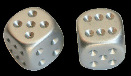 Aluminium Metallic D6 Dice - Red Goblin