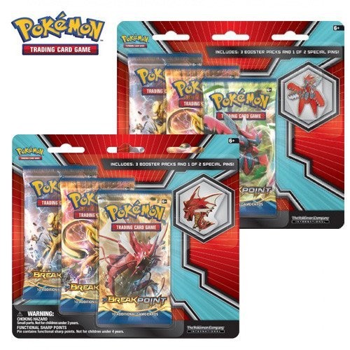 Pokemon Trading Card Game: Mega Scizor and Shiny Mega Gyarados 3-Pack Pin Blister - Red Goblin