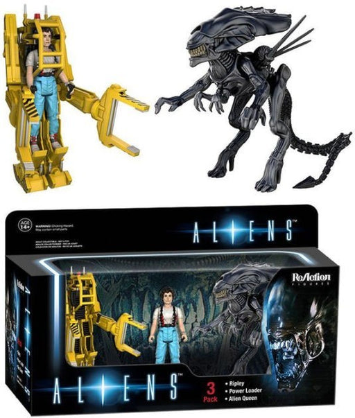 Aliens: Set figurine Ellen Ripley, Power Loader & Alien Queen - Red Goblin