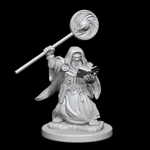 D&D Unpainted Miniatures: Dwarf Male Wizard - Red Goblin