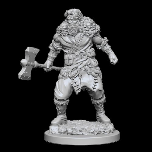 D&D Unpainted Miniatures: Human Male Barbarian - Red Goblin