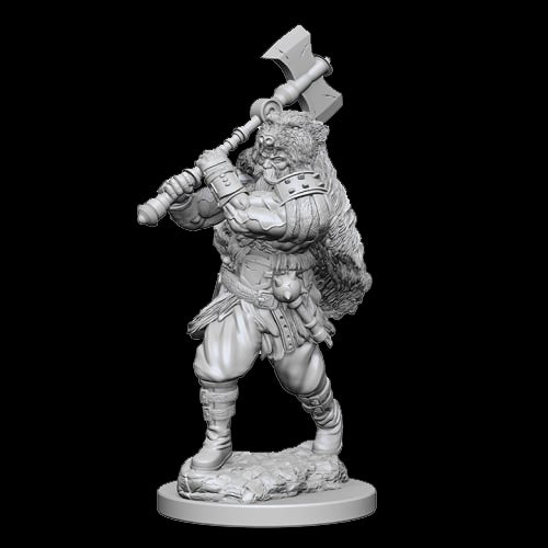 D&D Unpainted Miniatures: Human Male Barbarian - Red Goblin