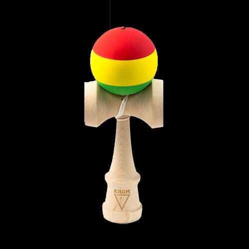 Kendama Krom Rasta - Premium Maple - Rubber - Red Goblin