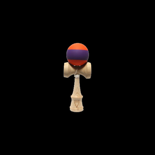 Kendama Krom Rubber Stripe Orange With Purple - Red Goblin