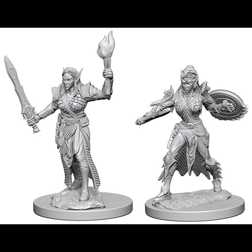 Pathfinder Unpainted Miniatures: Elf Female Fighter - Red Goblin