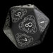 Q-Workshop Life Counter Die D20 black & white - Red Goblin