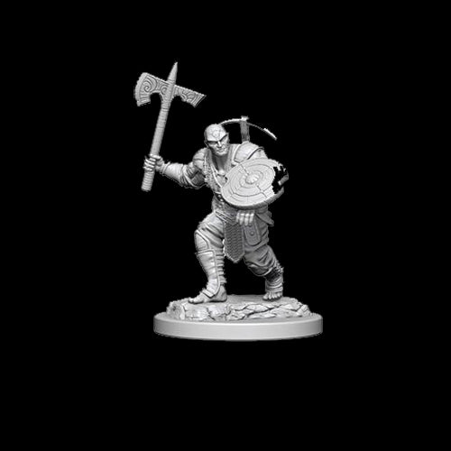 D&D Nolzur's Marvelous Unpainted Miniatures: Earth Genasi Male Fighter - Red Goblin