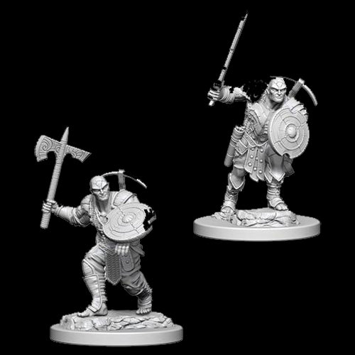 D&D Nolzur's Marvelous Unpainted Miniatures: Earth Genasi Male Fighter - Red Goblin