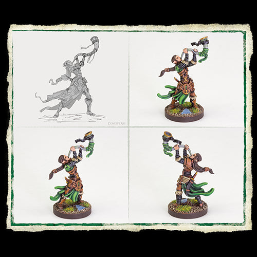 Runewars Miniatures Game - Latari Elves Infantry Command - Red Goblin