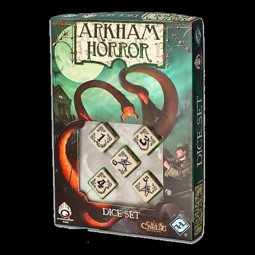 Arkham Horror Dice Set 5D6 beige & black - Red Goblin