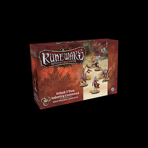 Runewars Miniatures Game - Uthuk Y'llan Infantry Command Unit - Red Goblin