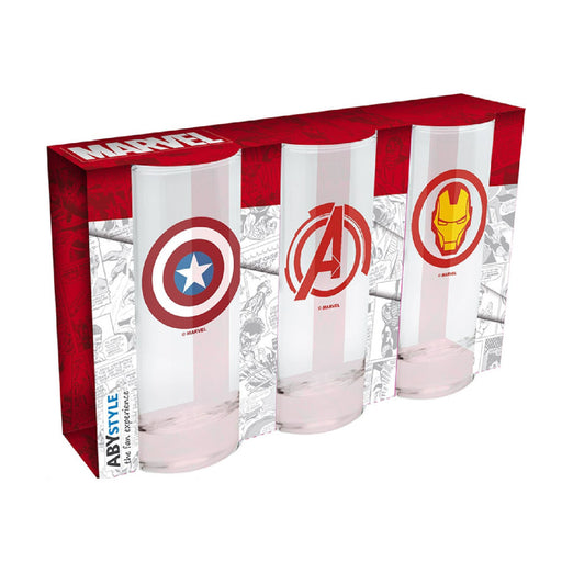 Set 3 Pahare Marvel Avengers Captain America & Iron Man - Red Goblin