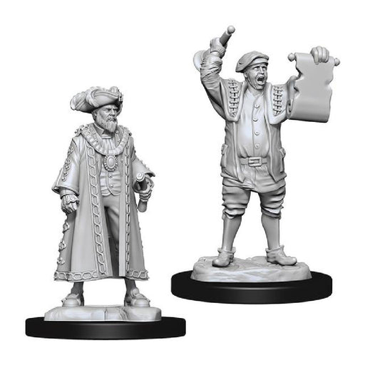 Miniaturi Nepictate Pathfinder Mayor & Town Crier - Red Goblin