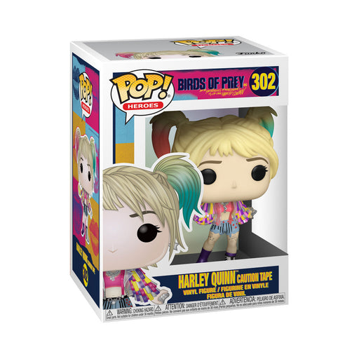 Figurina Funko Pop Birds of Prey Harley Quinn in Tinuta Caution Tape - Red Goblin