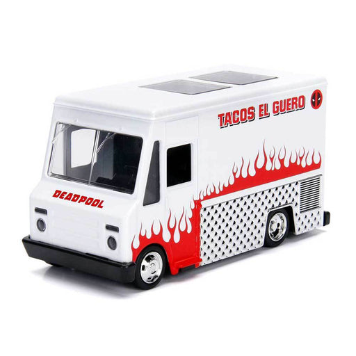 Figurina Deadpool Diecast Model Hollywood Rides 1/32 Deadpool Foodtruck - Red Goblin