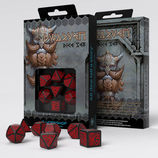 Set Zaruri Dwarven Negru si Rosu - Red Goblin