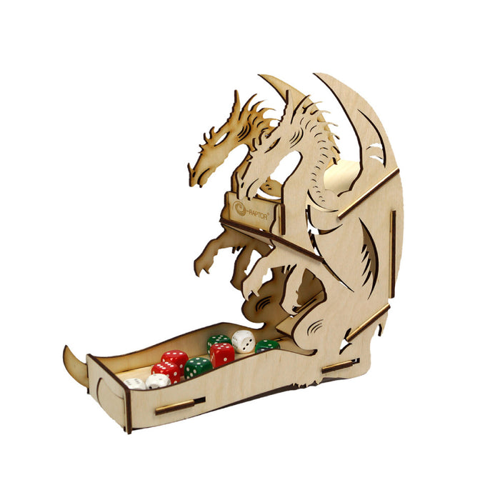 Accesoriu e-Raptor Dice Tower Dragon Wooden - Red Goblin