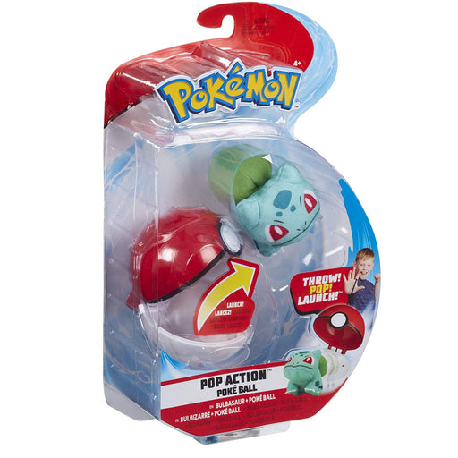 Pachet Poke Ball si Figurina de Plus Pokemon Pop Action Bulbasaur - Red Goblin