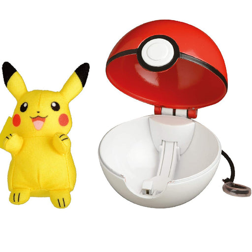 Pachet Poke Ball si Figurina de Plus Pokemon Pop Action Pikachu - Red Goblin