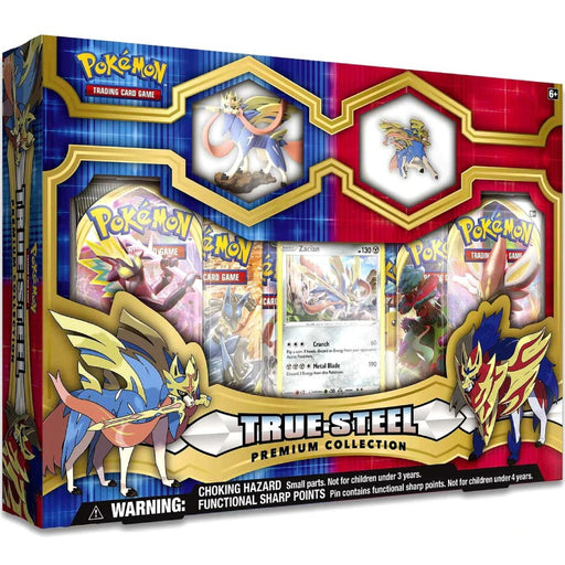 Pokemon Trading Card Game True Steel Premium Figure & Pin Collection Zacian - Red Goblin