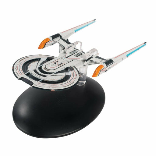 Revista si Figurina Star Trek Online Starships 01 Gagarin Class Federation Battleship - Red Goblin