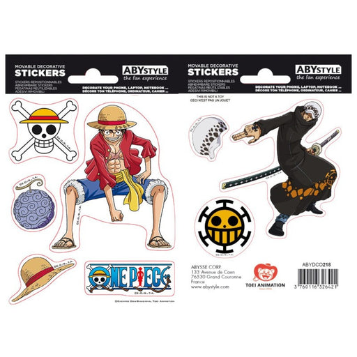 Stickere One Piece 16x11 cm Luffy & Law - Red Goblin