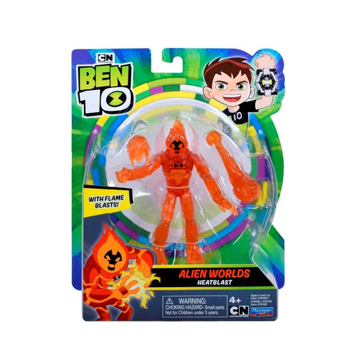 Figurina Articulata Ben 10 12 Cm Alien Worlds Heatblast - Red Goblin