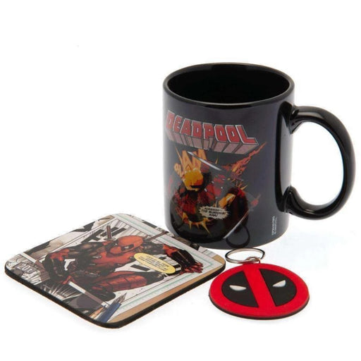 Set Cadou Cana + Coaster + Breloc Deadpool Merc With a Mouth - Red Goblin