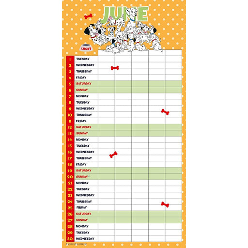 Calendar Danilo Disney Classics Family Organiser with Pocket - Red Goblin