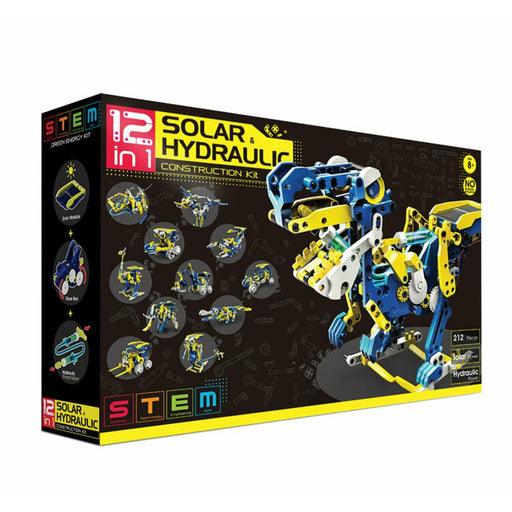 Kit Robotica de Constructie Roboti Solari si Hidraulici 12 in 1 - Red Goblin