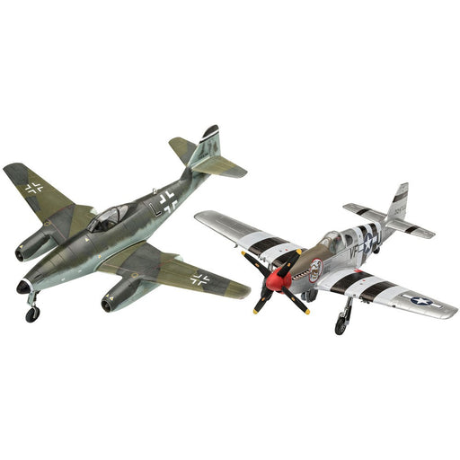 Set Figurine Kit de Asamblare Combat Messerschmitt Me262 & P-51B Mustang (1:72) - Red Goblin