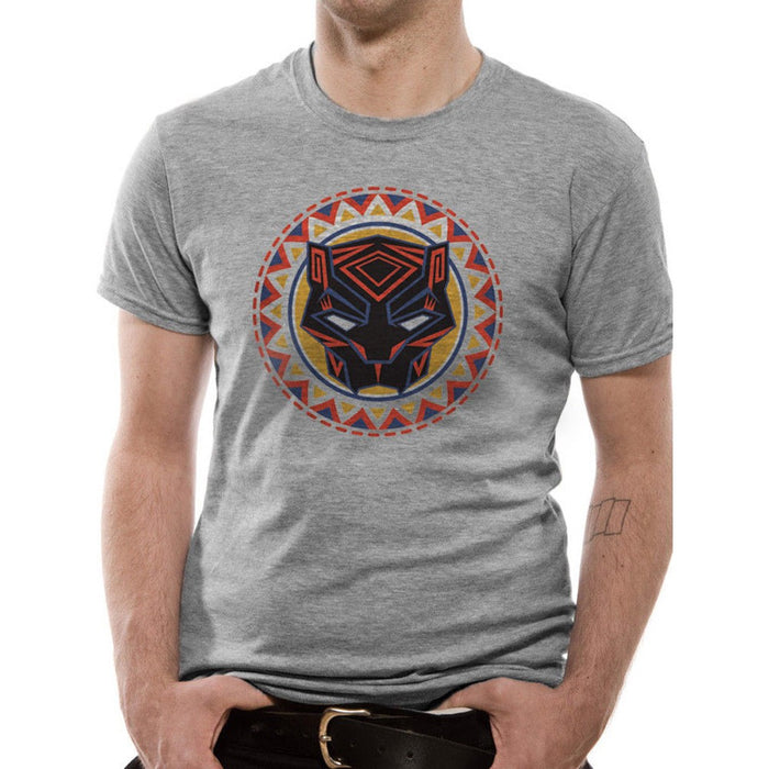 Tricou: Black Panther Movie - Logo In Circle - Red Goblin