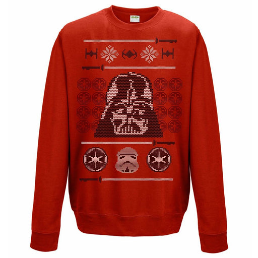 Star Wars - Vader Head Christmas Sweatshirt - Red Goblin