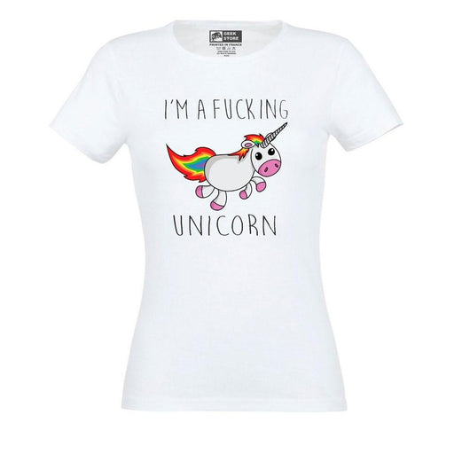 Tricou: I Am A Fucking Unicorn ( Ladies ) - Red Goblin