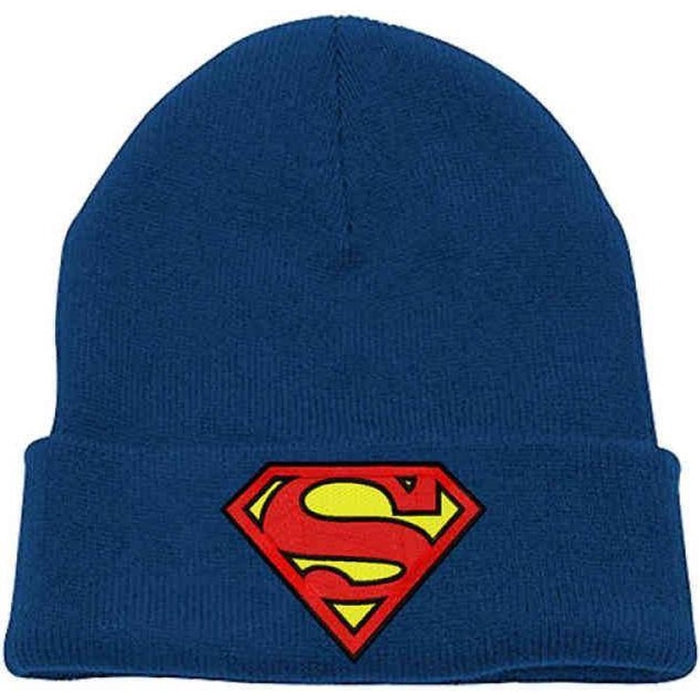 Caciula Tricotata Beanie Albastra Superman Logo - Red Goblin